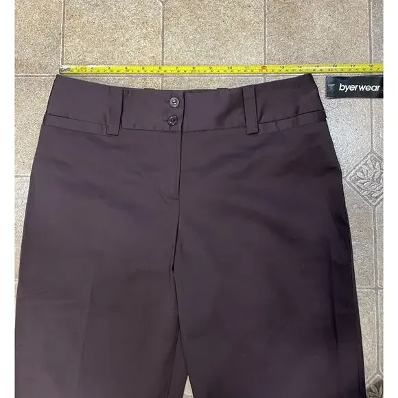 NWT Women's Byerwear Brand Brown Capri's Size 7 Stretch Pants Spring, Summer - Picture 3 of 12